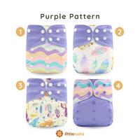 Gambar Clodi Popok Kain Suede Pocket Diaper LITTLE NATA | Purple Pattern - 1 dari Little Nata undefined 1 Tokopedia