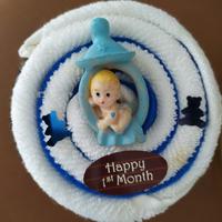 Gambar Suvenir Handuk berbentuk Kue TOWEL CAKE/ Handuk Berbentuk Kue/ Souvenir/ Kado Baby Biru/Blue dengan hiasan boneka bayi/baby doll diatasnya dari tasforfashion undefined 3 Tokopedia
