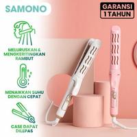Gambar SAMONO SHS002 Catokan Rambut Wanita 2 in 1 Hair Curler Straightener - WHITE dari GADVENTIA undefined 1 Tokopedia