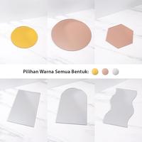 Gambar Cermin Reflektif untuk Properti Foto Produk - Hexagonal, Silver dari Pixmix id undefined 5 Tokopedia