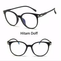 Gambar Kacamata Anti Radiasi / Lensa Transparan /kacamata fashion kaca bening - Hitam Gloss dari Riselpedia undefined 2 Tokopedia