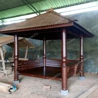 Gambar Set Saung Gazebo Minimalis Taman Ukuran 2 & 2.5 - 2.5 x 2.5 m dari shopidia undefined 2 Tokopedia