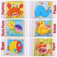 Gambar Grosir mini puzzle kayu wooden jigsaw 20 motif karakter anak - Random dari Toko Mainan Toys Store1 undefined 3 Tokopedia
