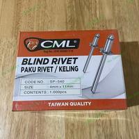 Gambar Paku rivet CAMEL 540 paku rivet 4 mm x 11 mm merk CAMEL isi 1000 PCS dari N88 SANITARY undefined 5 Tokopedia
