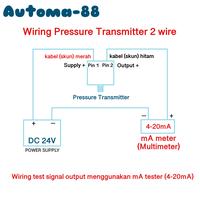 Gambar G 1/4 Pressure Transmitter Sensor 0-10Bar 4-20mA DC 24V 10 Bar 0,1 MPa dari Automa-88 undefined 2 Tokopedia