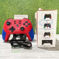 Gambar Wireless Joystick Nintendo Switch Pro Controller T23 Gamepad Bluetooth - Biru Merah dari Rakogu Technology undefined 1 Tokopedia
