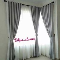 Gambar gorden jendela lebar minimalis tirai gorden 12 gelombang - coklat tua, L280xT250cm dari bilqistore08 undefined 1 Tokopedia