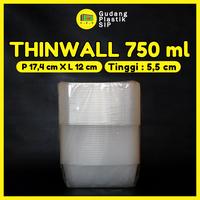 Gambar THINWALL RECTANGLE 750 ML + TUTUP / KOTAK MAKANAN PLASTIK ISI 25 dari Juragan Plastik 369 undefined 1 Tokopedia