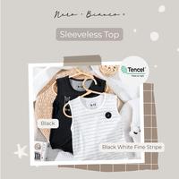 Gambar Nero Bianco Tencel Sleeveless Top - Baju Bayi Lucu | Kutung Bayi - Hitam, 6-9 Bulan dari Nero Bianco Official Store undefined 3 Tokopedia