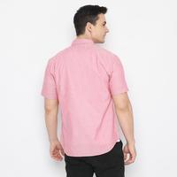 Gambar CodeMale-Culture Kemeja Pria Lengan Pendek MerahPeach/ Baju Koko slim - Merah peach, XXL dari Code Male undefined 3 Tokopedia