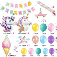 Gambar Set Perlengkapan Pesta Ulang Tahun Anak Perempuan Balon Foil Unicorn dari Realstok undefined 1 Tokopedia