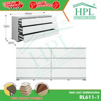 Gambar Drawer Meja Rak 6 Laci Susun HPL - CoklatMudaKayu5 dari HOMKING Furniture undefined 1 Tokopedia