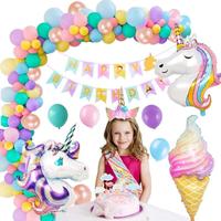 Gambar Set Perlengkapan Pesta Ulang Tahun Anak Perempuan Balon Foil Unicorn dari Realstok undefined 2 Tokopedia