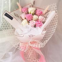 Gambar 10Stems Soap Flower Bouquet Buket Bunga Sabun Mawar - R(Lila+LiPi+Wh) dari Camp De Fleur undefined 1 Tokopedia