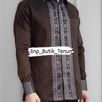 Gambar Kemeja Pria Lengan Panjang Tenun Songket - S dari np tenun undefined 1 Tokopedia