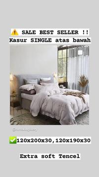 Gambar Sprei Tencel by REGALINEN 120x200 Super Single - Hydrangea (ES) - A dari REGALINEN ID undefined 1 Tokopedia