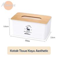 Gambar Kotak Tisu Kayu Estetik Tempat Tissue Aesthetic Wadah Putih dari mamaena undefined 5 Tokopedia