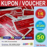 Gambar Cetak Kupon Tiket Voucher 15x7 cm - Art Carton 210, Cetak 1 Sisi dari Bekasi Printing Utama undefined 1 Tokopedia