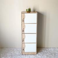 Gambar Lemari Rak Buku Locker Uni Home 4 Susun Assolock 4P - Sonoma Oak dari Uni Home Furniture undefined 2 Tokopedia