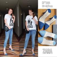 Gambar KS. 2494, sandal moncong fashion 7cm Zara basic material jeans. - Biru Muda, 39 dari Kimberlyshoes x Kims'RELINE undefined 1 Tokopedia
