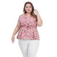 Gambar WK BLOUSE MOTIF WANITA JUMBO BAJU ATASAN BIG SIZE FASHION KERJA CASUAL - Mustard, LD. 120 dari warungkim undefined 5 Tokopedia