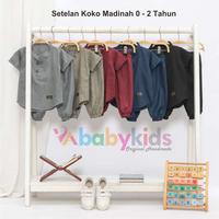 Gambar Setelan Baju Koko Bayi Katun Madinah - Koko Khalif - Hitam, 0-6 Bulan dari amiraoutfit undefined 4 Tokopedia