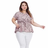 Gambar WK BLOUSE MOTIF WANITA JUMBO BAJU ATASAN BIG SIZE FASHION KERJA CASUAL - Mustard, LD. 120 dari warungkim undefined 3 Tokopedia