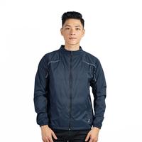Gambar ZOLEKA Jaket Sport Pria Burnmax Anti Air dan Angin Navy Bahan Milky Polyester Stretch Windproof Waterproof Packable Lightweight dengan Reflective Strip dan Back Ventilation - M dari Zoleka undefined 1 Tokopedia
