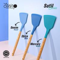 Gambar STEIN Spatula Silikon Gagang Kayu Anti Lengket Tahan Panas Food Grade  | Sutil Choco - Denim Royale dari Steincookware Official Store undefined 3 Tokopedia