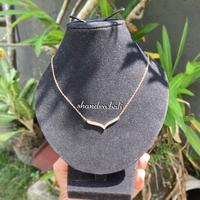 Gambar Kalung Fuji V Titanium / Aurel Berlian Imitasi - gold serut dari Shandra Bali undefined 5 Tokopedia