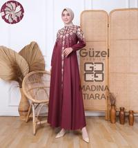 Gambar Gamis Madina Tiara / Gamis Katun / Toyobo / Premium / Original - Bata, XL dari Gamis.id Official undefined 4 Tokopedia