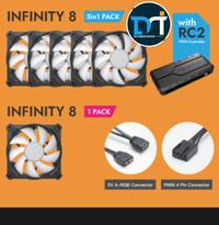 Gambar darkFlash Infinity 8 ARGB PWM 5in1 Pack - 120mm ARGB 5v Fan Cooler - Black Edition dari Duta Mandiri Infokom undefined 5 Tokopedia