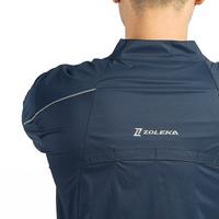 Gambar ZOLEKA Jaket Sport Pria Burnmax Anti Air dan Angin Navy Bahan Milky Polyester Stretch Windproof Waterproof Packable Lightweight dengan Reflective Strip dan Back Ventilation - M dari Zoleka undefined 5 Tokopedia