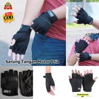 Gambar Original Sarung Kaos Tangan Motor Pria Cowok Murah Setengah Jari - Hitam, All Size dari muthmainnah84 undefined 1 Tokopedia