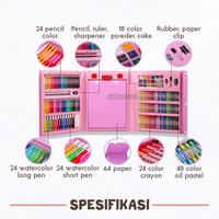 Gambar Alat Melukis mewarnai Crayon Anak painting coloring Lengkap 208 Pcs - Merah Muda dari RANStore ID undefined 4 Tokopedia