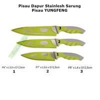 Gambar Pisau Dapur + Sarung Pisau sayur Stainles steel Pisau Chef besar - Besar dari Bunda Ana Shop undefined 3 Tokopedia