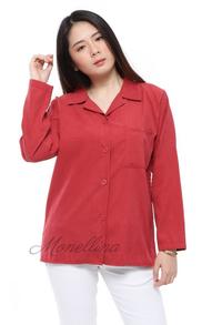 Gambar Kemeja Oversize Wanita Lengan Panjang Polos 9016 dari Aweimi Lin undefined 1 Tokopedia