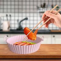 Gambar simple silicone air fryer tray pot bulat / tatakan airfryer silikon - blue, L 19cm dari etc shopline undefined 3 Tokopedia