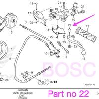 Gambar Baut Handle Rem Kiri Vario Beat Scoopy Genio 90116K81N30 AHM dari BOSC Bolt-Screw undefined 4 Tokopedia