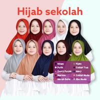 Gambar kerudung anak sekolah ada bordirnya murah bagus - navy dari ratu hijab anak undefined 1 Tokopedia