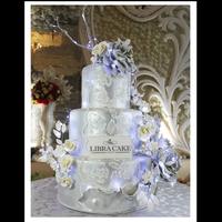 Gambar Wedding Cake | Kue Pernikahan | Pearl of light - W 2208 dari Libra Cake undefined 2 Tokopedia