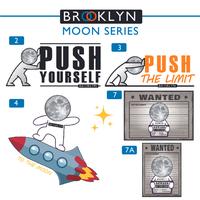 Gambar Kaos Sablon Katun / Tshirt Premium Cotton Pria & Wanita Moon Series dari Brooklyn id undefined 5 Tokopedia