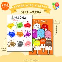 Gambar POSTER BELAJAR EDUKASI ANAK SERI WARNA TIPE 02 - Putih dari Zain Studio Design undefined 1 Tokopedia