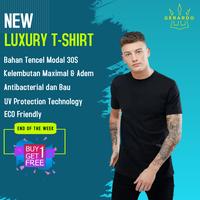 Gambar Kaos Cotton Premium 30S Tencel Lengan Pendek Jet Black Size S M L XL - S dari Gerardo Offical Store undefined 1 Tokopedia
