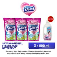 Gambar Sayang Original Liquid Detergent (3 Pack) + free 1 Bottle Detergent dari Kapal Api Store undefined 1 Tokopedia