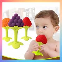 Gambar Baby Teether Gigitan Bayi berbentuk Buah Mainan Gigi Silicone Silikon - RANDOM BENTUK dari Miczson undefined 1 Tokopedia