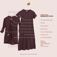Gambar Setelan Baju Muslim Anak Remaja Perempuan | Misora Set Outer HOOFLA - Red Navy, L dari Irhamni Store undefined 5 Tokopedia