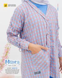 Gambar Setelan Baju Muslim Anak Remaja Perempuan | Misora Set Outer HOOFLA - Red Navy, L dari Irhamni Store undefined 2 Tokopedia