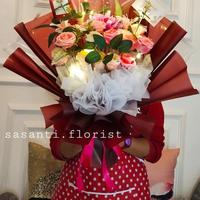 Gambar Bucket Bouquet Buket kelulusan wisuda Snack Bunga Boneka lampu Jogja dari sasantiflorist undefined 3 Tokopedia