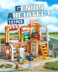 Gambar Feelo 151 Pcs Villa Building Block mainan edukasi lego duplo brick dari Shop By Lilmom undefined 3 Tokopedia